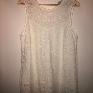 White Lace H&M Blouse Size